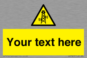 Custom warning RF radiation transmitter